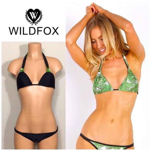 WILDFOX Reversible bikini set. XS-top/S-bottom NWT - Picture 1 of 7
